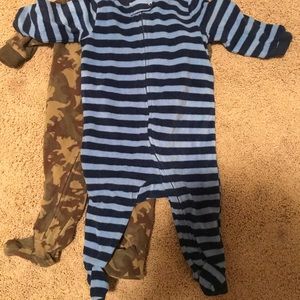 Carter 6 month foot sleepers flannel